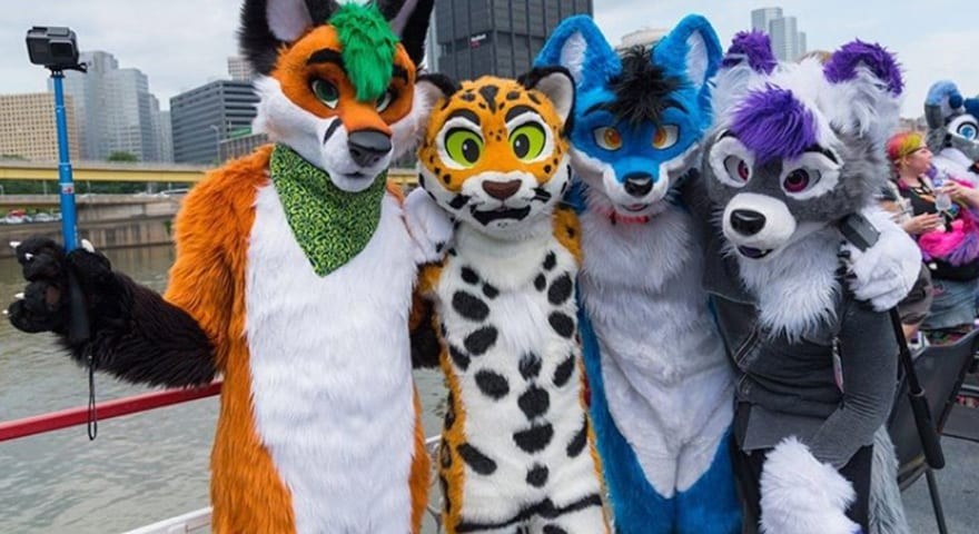Fursuits represent an anthropomorphic original character which has many animalistic features, like tails.